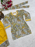 New Designer Party Wear Look  Natural Crep Material Top Farshi salwar and Dupatta