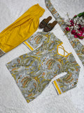 New Designer Party Wear Look  Natural Crep Material Top Farshi salwar and Dupatta