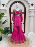 Gold Zari with Soft Micro Cotton Lining & Real Mirror work Salwar Kameez