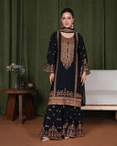 New Ready-made Fendy Silk And Heavy Embroidery Sequence Work Top-Bottom And Dupatta Set