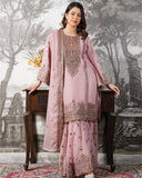 New Ready-made Fendy Silk And Heavy Embroidery Sequence Work Top-Bottom And Dupatta Set