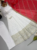 New Heavy Embroidery Sequence Work Top-pent And Dupatta Set Fully Stitched