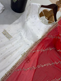 New Heavy Embroidery Sequence Work Top-pent And Dupatta Set Fully Stitched