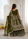 Crunchy Silk Heavy Embroidery Sequence Work Beautiful Top Lehenga Dupatta Set