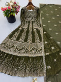 Crunchy Silk Heavy Embroidery Sequence Work Beautiful Top Lehenga Dupatta Set