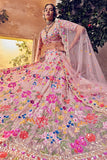 Premium Faux Georgette Lehenga Choli Embellished With Beautiful Multi Thread Embroidery Work
