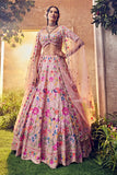 Premium Faux Georgette Lehenga Choli Embellished With Beautiful Multi Thread Embroidery Work