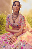 Premium Faux Georgette Lehenga Choli Embellished With Beautiful Multi Thread Embroidery Work