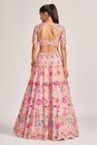 Premium Faux Georgette Lehenga Choli Embellished With Beautiful Multi Thread Embroidery Work