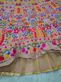 Premium Faux Georgette Lehenga Choli Embellished With Beautiful Multi Thread Embroidery Work
