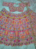 Premium Faux Georgette Lehenga Choli Embellished With Beautiful Multi Thread Embroidery Work