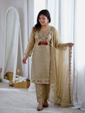 Premium Salsa Silk with Heavy Designer Embroidery & Sequence Work Salwar Kameez