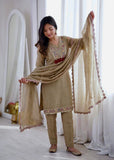 Premium Salsa Silk with Heavy Designer Embroidery & Sequence Work Salwar Kameez