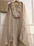 Premium Salsa Silk with Heavy Designer Embroidery & Sequence Work Salwar Kameez