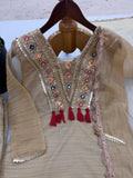 Premium Salsa Silk with Heavy Designer Embroidery & Sequence Work Salwar Kameez