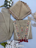 Premium Salsa Silk with Heavy Designer Embroidery & Sequence Work Salwar Kameez