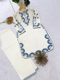 DESIGNER EMBROIDERED WORKED CORA COTTON CO-ORD SET