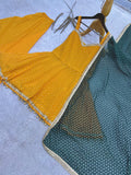 NEW FANCY BANDHEJ PRINT AND KEDIYA- PLAZZO WITH PRETTY DEPATTA SET