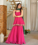 NEW FANCY BANDHEJ PRINT AND KEDIYA- PLAZZO WITH PRETTY DEPATTA SET