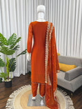 Fendy silk with Soft Micro Cotton Lining & Thread with Sequence Work Salwar Kameez