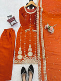 Fendy silk with Soft Micro Cotton Lining & Thread with Sequence Work Salwar Kameez