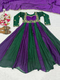 Heavy Fandy Silk With 3mm Sequence and Embroidery Work Beautiful Salwar Kameez