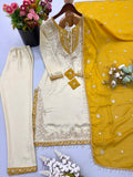 Ronald Silk with Embroidery Sequence work Full Sleeves Salwar Kameez