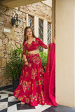 Premium Chinon Silk Embellished With Beautiful Digital Print Lehenga Choli