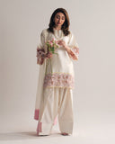Fully Stitched & Ready to Wear Heavy natural crep with hand work Silk Salwar Kameez