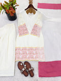Fully Stitched & Ready to Wear Heavy natural crep with hand work Silk Salwar Kameez