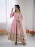 Fully Stitched & Ready To Wear Roman silk with codding sequence work Salwar Kameez