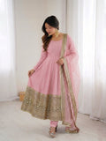 Fully Stitched & Ready To Wear Roman silk with codding sequence work Salwar Kameez