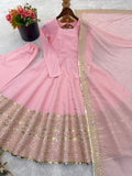Fully Stitched & Ready To Wear Roman silk with codding sequence work Salwar Kameez