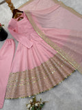 Fully Stitched & Ready To Wear Roman silk with codding sequence work Salwar Kameez