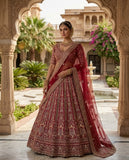 4 meter flared Butterfly Net Lehenga Choli Exceptional Quality with Can-Can and Canvas Layer
