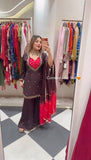 Fully Stitched & Ready to Wear French Crap With Real Mirror work Salwar Kameez