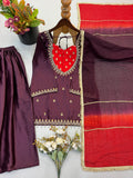 Fully Stitched & Ready to Wear French Crap With Real Mirror work Salwar Kameez