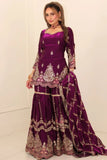 New Designer Party Wear Look Heavy Fandy Crush Material Top Sharara and Dupatta