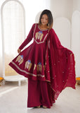 Fully Stitched & Ready To Wear Roman Silk with Embroidery Sequence Work Salwar Kameez