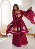 Fully Stitched & Ready To Wear Roman Silk with Embroidery Sequence Work Salwar Kameez