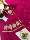 Fully Stitched & Ready To Wear Roman Silk with Embroidery Sequence Work Salwar Kameez