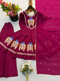 Fully Stitched & Ready To Wear Roman Silk with Embroidery Sequence Work Salwar Kameez