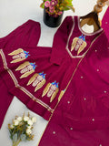 Fully Stitched & Ready To Wear Roman Silk with Embroidery Sequence Work Salwar Kameez