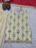 Natural Crep Silk With Heavy Embroidery Coding Sequence Work Salwar Kameez