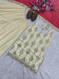 Natural Crep Silk With Heavy Embroidery Coding Sequence Work Salwar Kameez