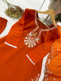 DESIGNER SEQUENCE EMBROIDERED WORKED TOP PANT WITH DUPATTA
