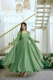 Salsa Silk with Soft Micro cotton Lining & Foil Work Beautiful Salwar Kameez