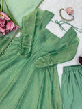 Salsa Silk with Soft Micro cotton Lining & Foil Work Beautiful Salwar Kameez