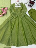 Salsa Silk with Soft Micro cotton Lining & Foil Work Beautiful Salwar Kameez