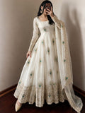 Heavy Fandy Silk with Embroidery Threads & Zari Sequins Work Salwar Kameez
